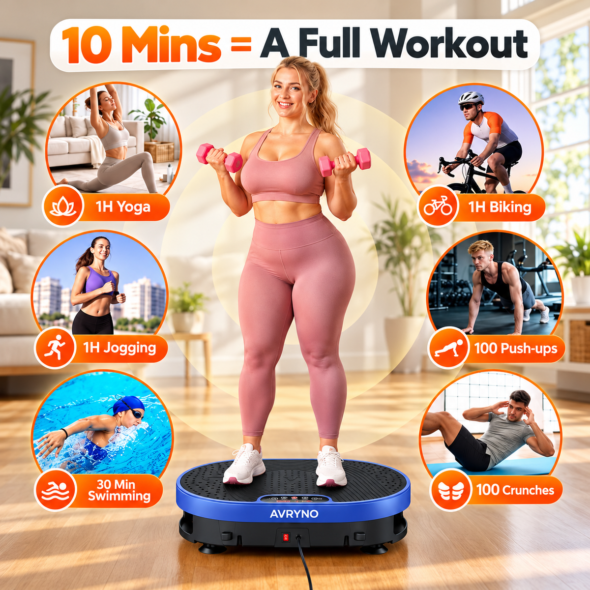 Whole Body Vibration Plate Exercise Machine – Home Fitness Platform